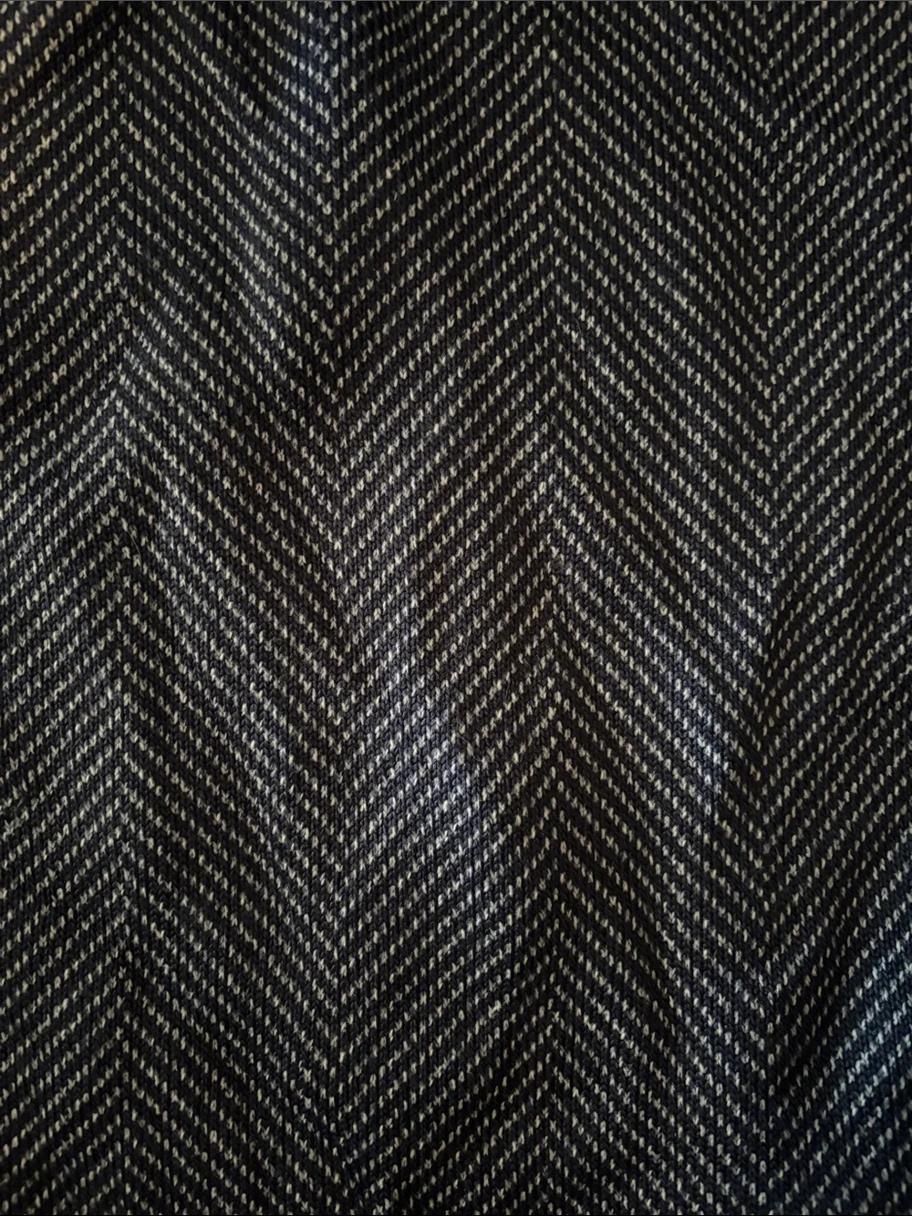 J. Crew Thermal Turtleneck Sweater - Navy Chevron Pattern - Size Medium